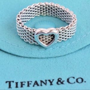 Tiffany&Co Mesh Heart Ring size 5